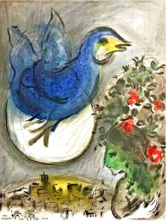 Blue Bird Exhibition Poster 1968 Limited Edition Print - Marc Chagall Blue Bird Exhibition Poster 1968 Limited Edition Print - Marc Chagall