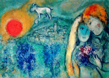 Amoureux De Vence Limited Edition Print - Marc Chagall