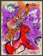 l'ecuyere Au Cheval Rouge - Woman Circus Rider on Red Horse 1957 HS Limited Edition Print by Marc Chagall - 1