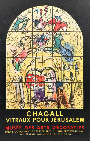 Vitraux Pour Jerusalem: Tribe of Levi 1961 Poster Limited Edition Print - Marc Chagall