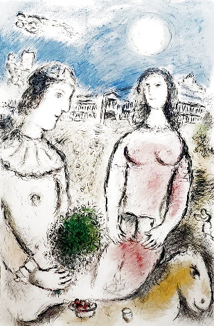Le Couple au Crépuscule 1980 HS - Huge Limited Edition Print - Marc Chagall
