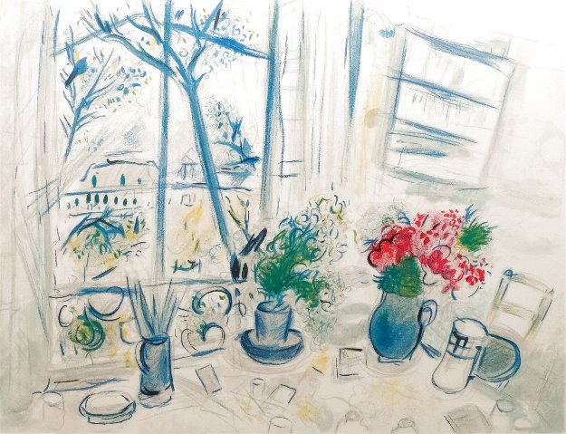 Fleurs du Parc - Huge Limited Edition Print - Marc Chagall