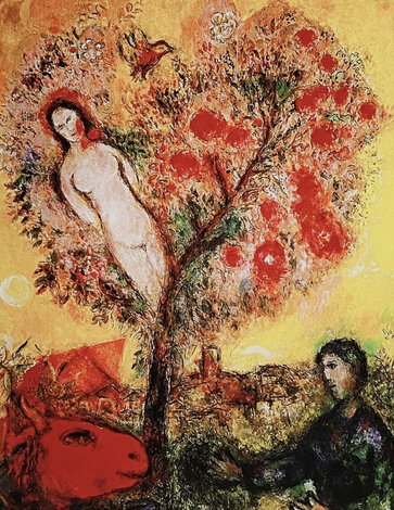Tree Over Village Limited Edition Print - Marc Chagall