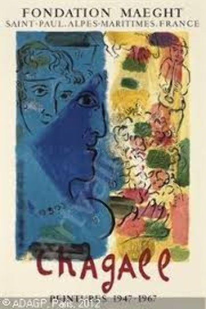 Leprofil Bleu Poster 1967 Other by Marc Chagall