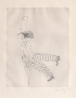 Pierrot Avec Parapluie (Man With Umbrella) 1927 HS Limited Edition Print - Marc Chagall Pierrot Avec Parapluie (Man With Umbrella) 1927 HS Limited Edition Print - Marc Chagall