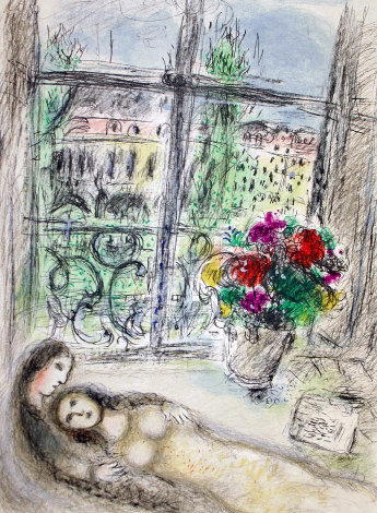 Quai Des Celestins  M 739 1975 HS Limited Edition Print - Marc Chagall