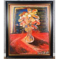 Monumental Bouquet 1936 60x48 Super Huge Original Painting by Yehouda Chaki - 1 Monumental Bouquet 1936 60x48 Super Huge Original Painting by Yehouda Chaki - 1