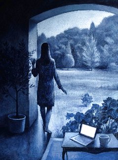 Monochrome II Original Painting - Marc Chalme Monochrome II Original Painting - Marc Chalme