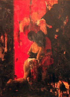 Pour Ceux Pour Qui Aimer Est Urgent 2002 51x38 Super Huge Original Painting - Jean Pierre Chardot Pour Ceux Pour Qui Aimer Est Urgent 2002 51x38 Super Huge Original Painting - Jean Pierre Chardot