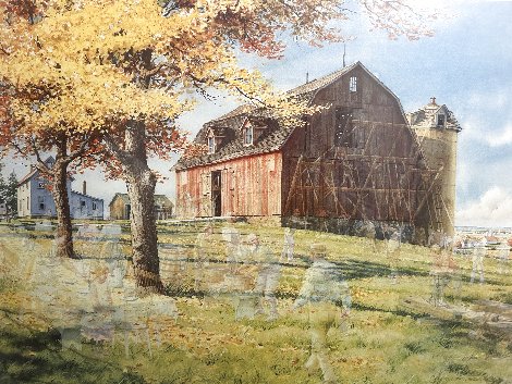 Neighbors: Barn Raising 1993 Limited Edition Print - Charles Peterson