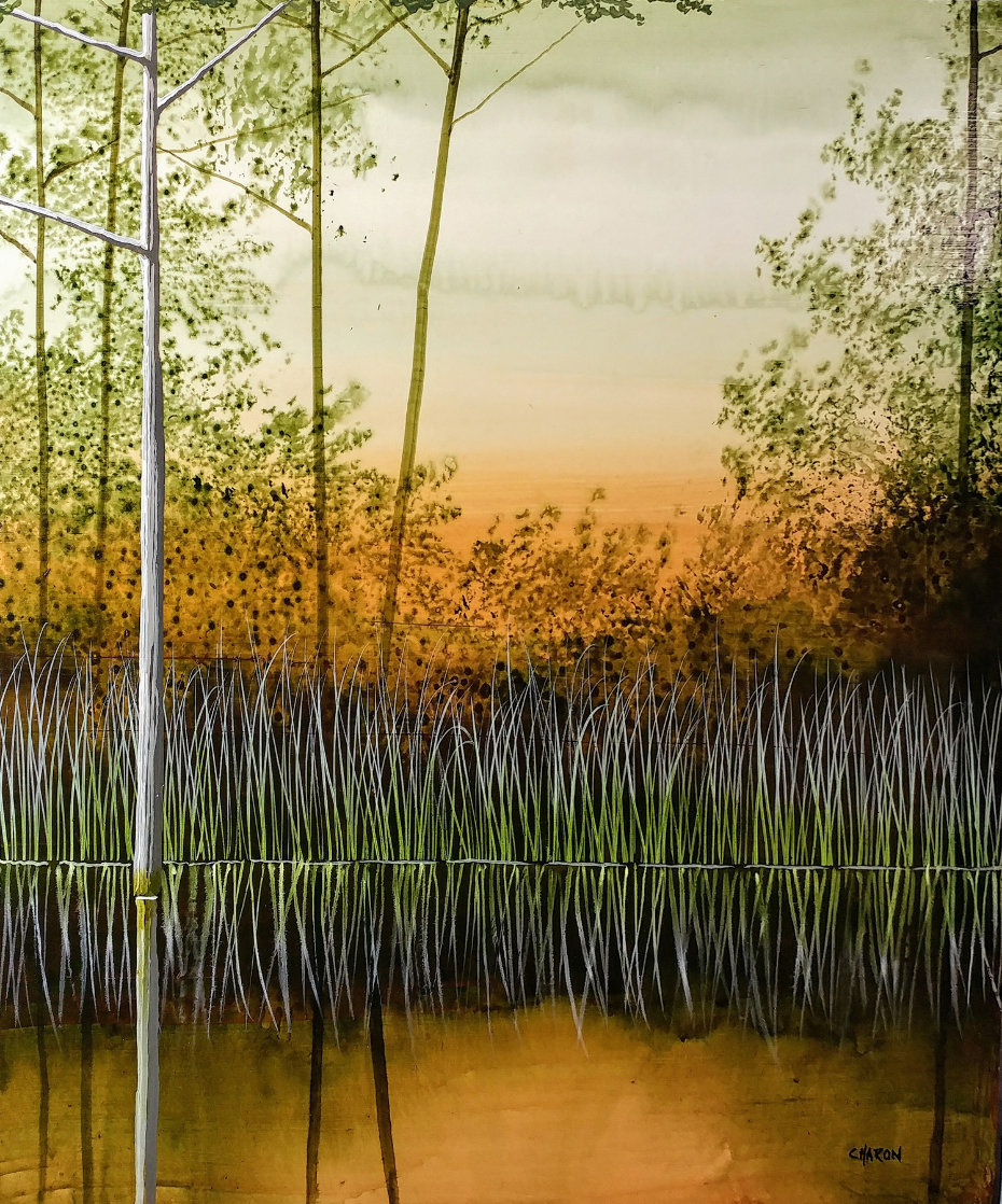 Willow Lake 2010 12x12 Original Painting by Robert Charon Willow Lake 2010 12x12 Original Painting by Robert Charon