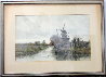 Harbor Scene 20x27 Watercolor by Charles Gruppe - 1 Harbor Scene 20x27 Watercolor by Charles Gruppe - 1