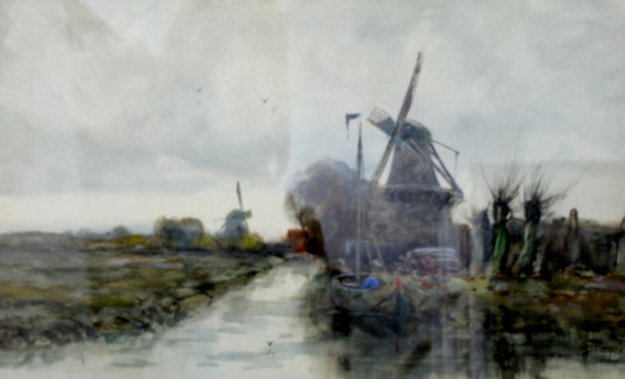 Harbor Scene 20x27 Watercolor by Charles Gruppe Harbor Scene 20x27 Watercolor by Charles Gruppe