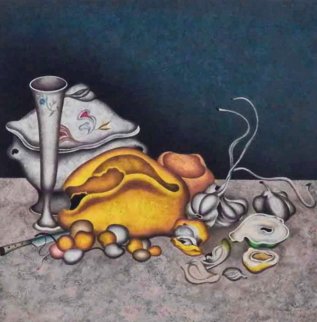Nocturne in Grey And Gold 1990 Limited Edition Print - Mihail Chemiakin Nocturne in Grey And Gold 1990 Limited Edition Print - Mihail Chemiakin