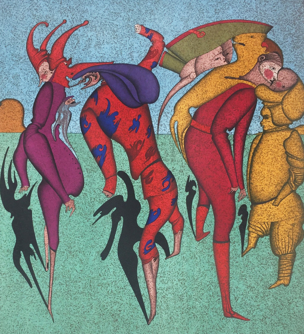 Harlequins 2002 Limited Edition Print by Mihail Chemiakin Harlequins 2002 Limited Edition Print by Mihail Chemiakin