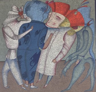 Conversation 1979 Limited Edition Print - Mihail Chemiakin Conversation 1979 Limited Edition Print - Mihail Chemiakin