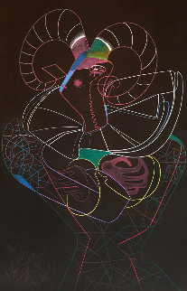 Dancing Fawn II 1983 52x39 Huge Original Painting - Mihail Chemiakin Dancing Fawn II 1983 52x39 Huge Original Painting - Mihail Chemiakin