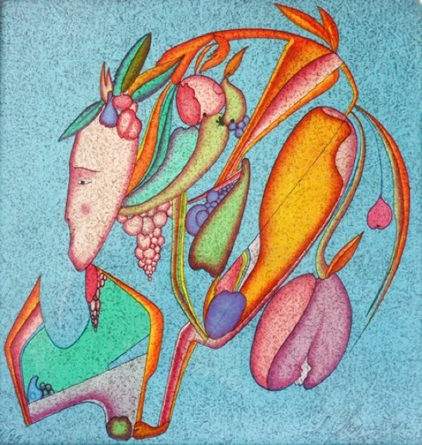 Fleur Metaphysical 1979 Limited Edition Print by Mihail Chemiakin