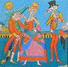 Carnival At St. Petersburg: Metaphysical Couple - 1977 - 22x22 Works on Paper (not prints) by Mihail Chemiakin - 0