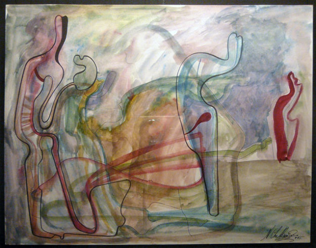 Carnival. St Petersburg Watercolor 1975 10x8 Watercolor by Mihail Chemiakin Carnival. St Petersburg Watercolor 1975 10x8 Watercolor by Mihail Chemiakin