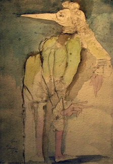 Rat - Watercolor 1994 31x25 Watercolor - Mihail Chemiakin Rat - Watercolor 1994 31x25 Watercolor - Mihail Chemiakin