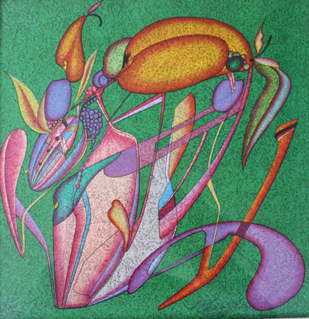 Metaphysical Flowers Image III 1989 Limited Edition Print by Mihail Chemiakin Metaphysical Flowers Image III 1989 Limited Edition Print by Mihail Chemiakin