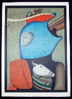 Mask With Still Life Limited Edition Print by Mihail Chemiakin - 1 Mask With Still Life Limited Edition Print by Mihail Chemiakin - 1