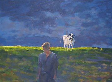 Pasture Scene 1991 Limited Edition Print - Chase Chen Pasture Scene 1991 Limited Edition Print - Chase Chen