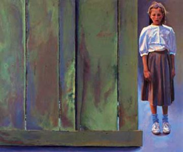 Girl By a Fence 1990 Limited Edition Print - Chase Chen Girl By a Fence 1990 Limited Edition Print - Chase Chen