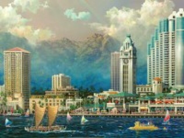 Aloha Tower 2005 - Honolulu, Hawaii Limited Edition Print by Alexander Chen