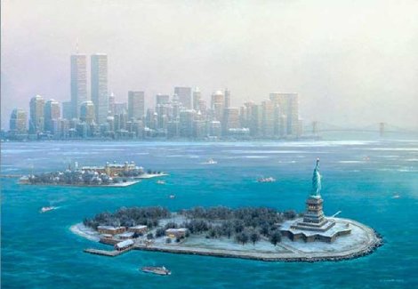 New York Gateway, Winter 2003 - Twin Towers Limited Edition Print - Alexander Chen