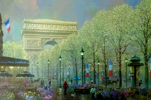 アレキサンダー・チェン　Alexander Chen 絵画 シルクスクリーン版画 Arc De Triomphe 2003 Limited Edition Seriolithograph by