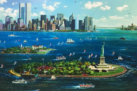 New York Gateway 2013 Embellished  - NYC - Twin Towers Limited Edition Print - Alexander Chen