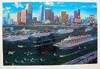Miami Cruising Monoprint 1995 17x25 Works on Paper (not prints) by Alexander Chen - 2 Miami Cruising Monoprint 1995 17x25 Works on Paper (not prints) by Alexander Chen - 2