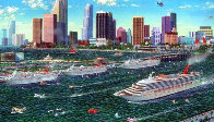 Miami Cruising Monoprint 1995 17x25 Works on Paper (not prints) by Alexander Chen - 0 Miami Cruising Monoprint 1995 17x25 Works on Paper (not prints) by Alexander Chen - 0