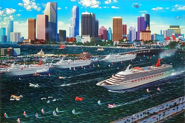 アレキサンダーチェン 「 マイアミクルージング 」 シルクスクリーン Miami Cruising 1995 - Florida by Alexander Chen - For Sale on Art