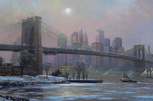 Brooklyn Bridge in Winter 2005 - New York Limited Edition Print by Alexander Chen