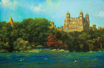 Central Park Lake Fall Limited Edition Print - Alexander Chen