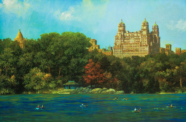 Central Park - Lake Fall - New York, NYC Limited Edition Print by Alexander Chen