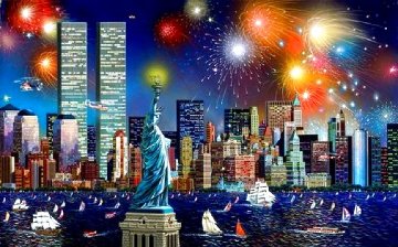 Manhattan Celebration 1995 3-D Limited Edition Print - Alexander Chen Manhattan Celebration 1995 3-D Limited Edition Print - Alexander Chen