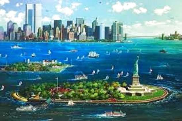 New York Gateway - NYC  - Twin Towers Limited Edition Print by Alexander Chen