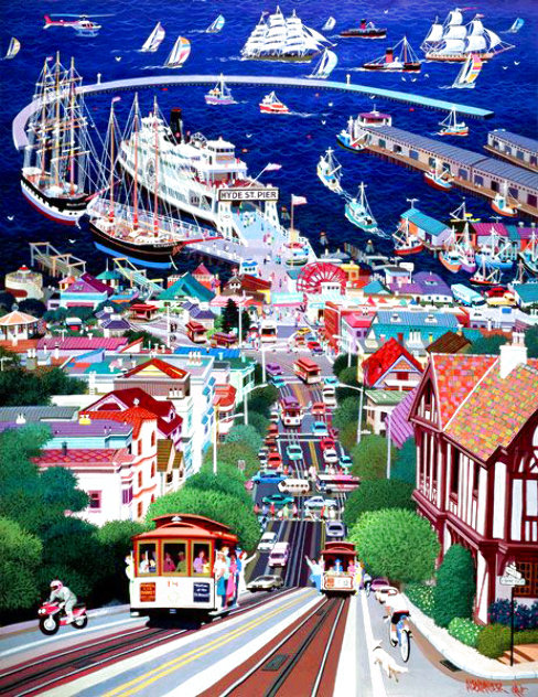 Hyde Street Pier 1992 - San Francisco - California Limited Edition Print by Alexander Chen