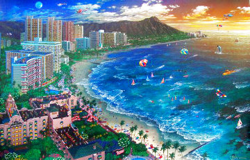 Hawaiian Sunset 2002 - Waikiki, Hawaii Limited Edition Print - Alexander Chen Hawaiian Sunset 2002 - Waikiki, Hawaii Limited Edition Print - Alexander Chen