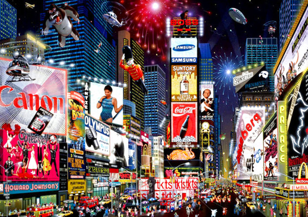 Times Square Parade 2007 Embellished - New York - NYC Limited Edition Print by Alexander Chen