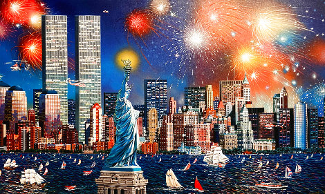 Manhattan Celebration 2006 Embellished - New York - NYC - Twin Towers Limited Edition Print - Alexander Chen