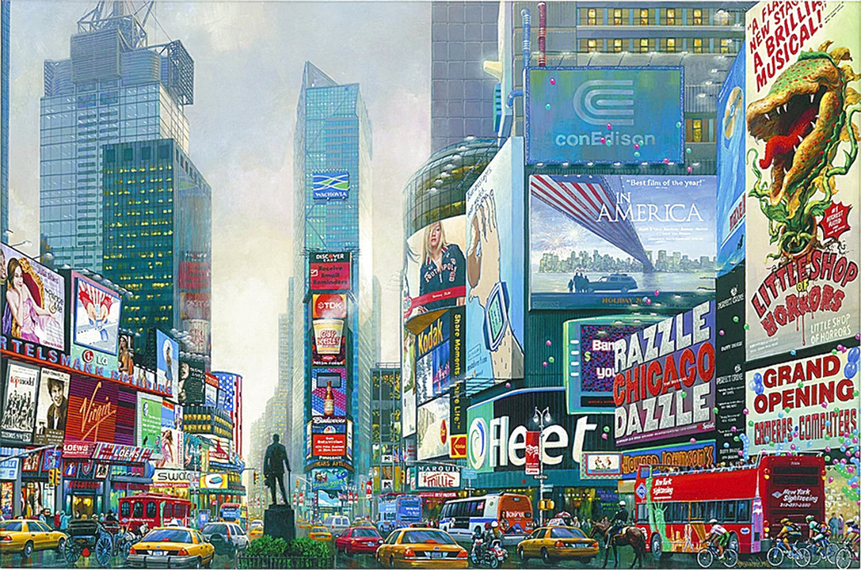 Times Square South HC 2015 Embellished - Huge Limited Edition Print by Alexander Chen Times Square South HC 2015 Embellished - Huge Limited Edition Print by Alexander Chen