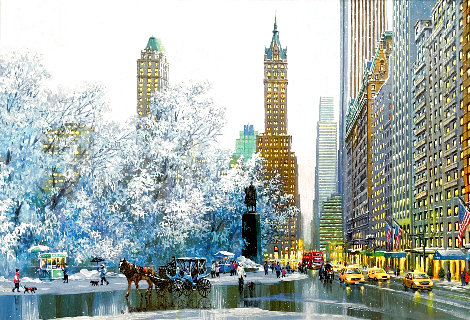 Central Park South and Center Drive 2015 Embellished - Huge - New York - NYC Limited Edition Print - Alexander Chen