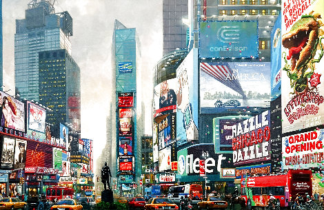 Time Square South 2015 Embellished - Huge - New York - NYC Limited Edition Print - Alexander Chen