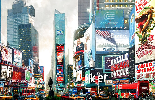 2 Time Square 2006 Seriolithograph 18x12 by Alexander Chen - For