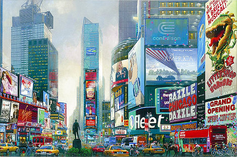 Times Square South 2015 Embellished - Huge - NYC - New York Limited Edition Print - Alexander Chen